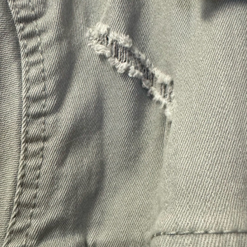 Sonoma Stylish Women's Light Green Distressed Denim Jean Jacket Plus Size 2XL - Picture 3 of 9